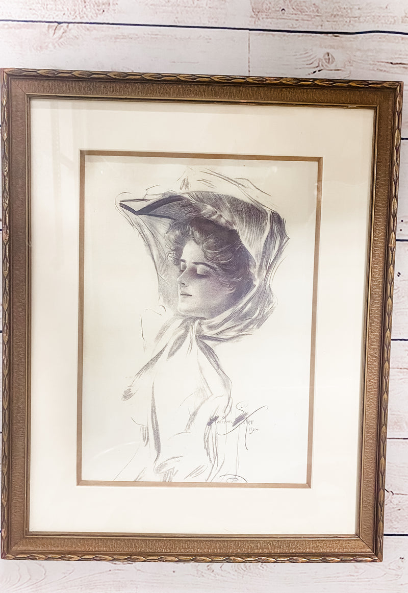 Framed Fisher Artwork  "Beverly"