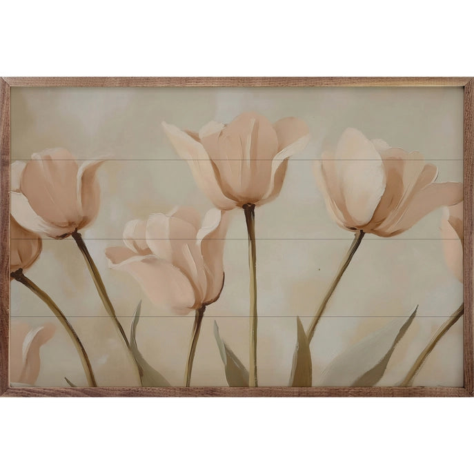 16x10 Pale Pink Poppies Framed Art