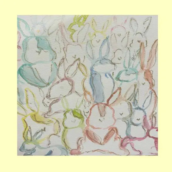 Bridgett Watercolor Bunnies Square Swap