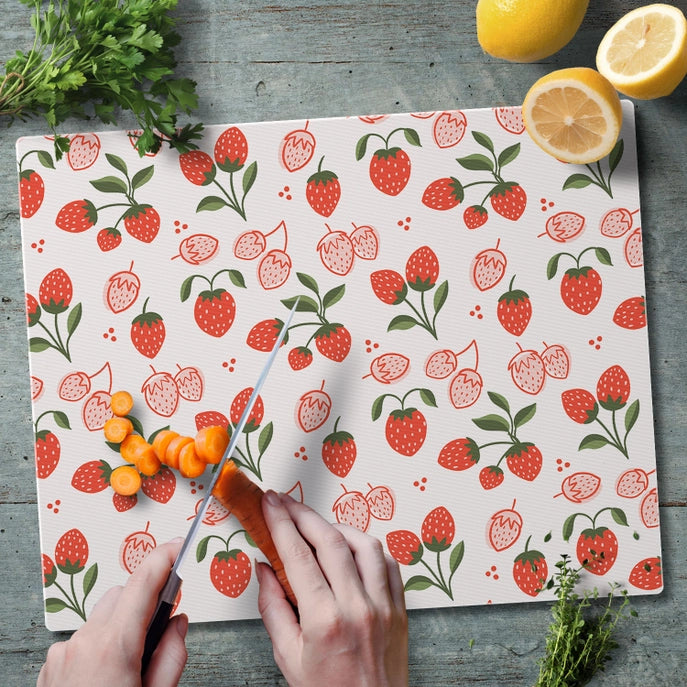 Tooty Fruity 15x12 Tempered Glass Cutting Board