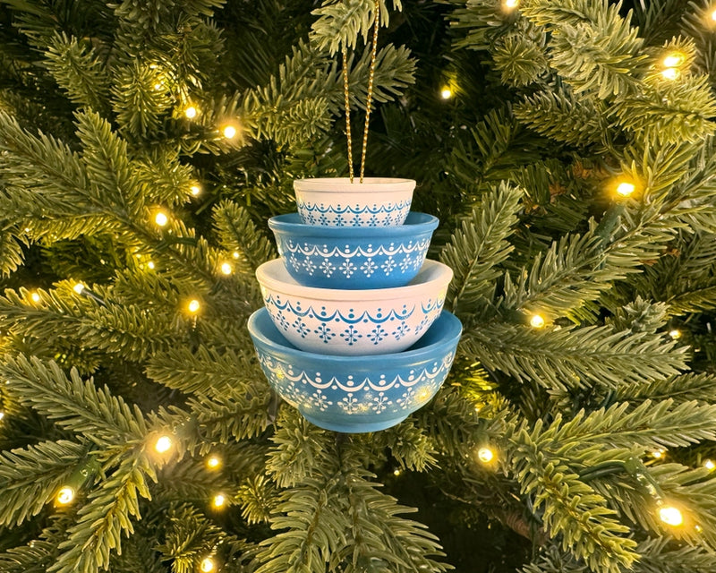 Mini Pyrex Bowl Inspired Ornamnet