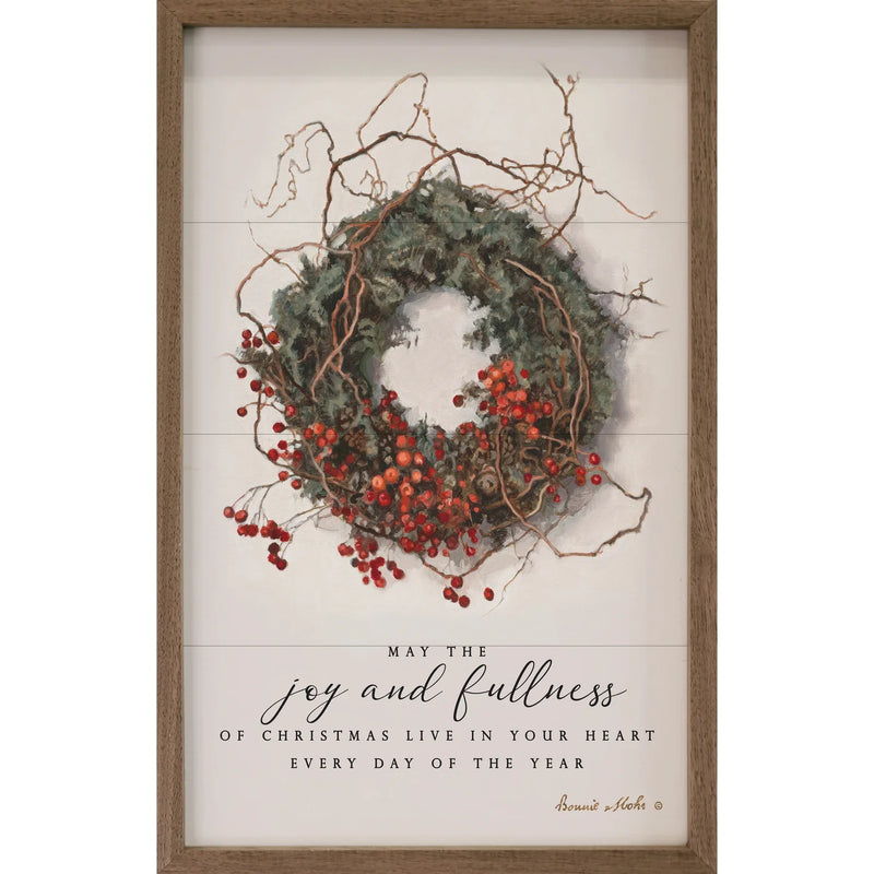 Joy and Fullness Wreath Wall Art