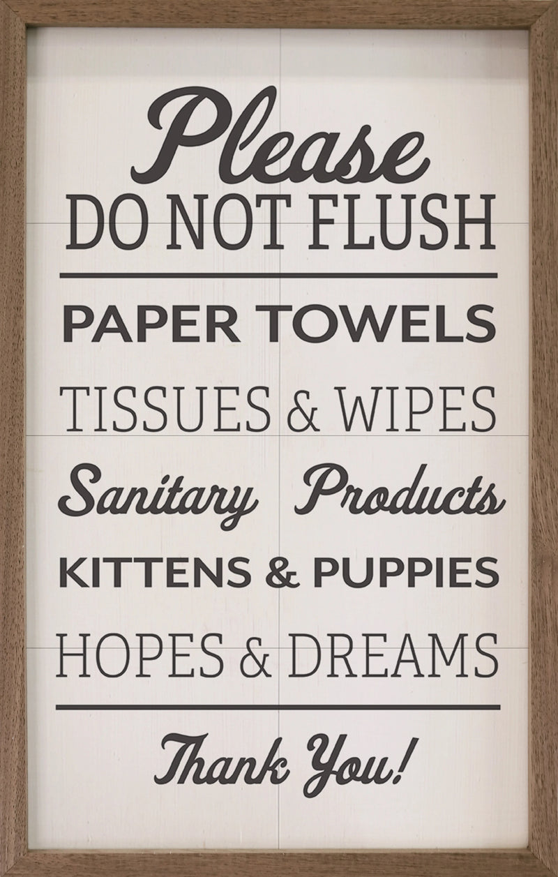 10x16 Please Do Not Flush Wall Decor