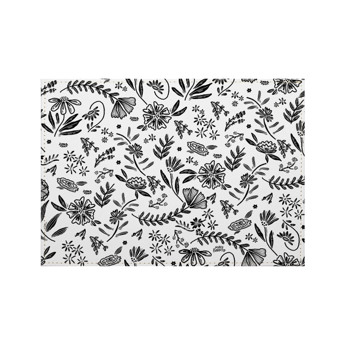Floral Home Luxurious Vegan Faux Leather Placemat