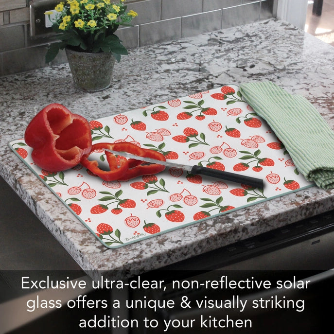 Tooty Fruity 15x12 Tempered Glass Cutting Board