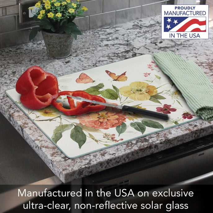 Blessed by Nature 15x12 Tempered Glass Cutting Board