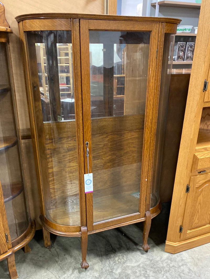 Rounded Front China Cabinet (mirrored)KEY