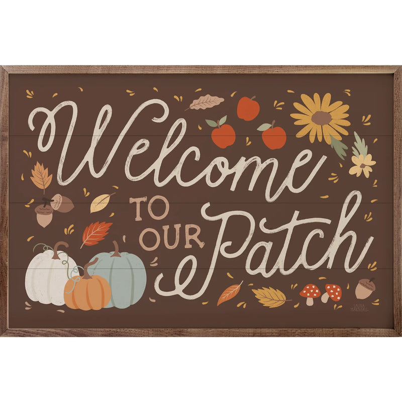 16X10 Harvest Wishes Framed Sign