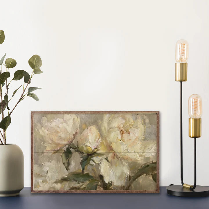 16x10 Peony Wildflower Wall Art