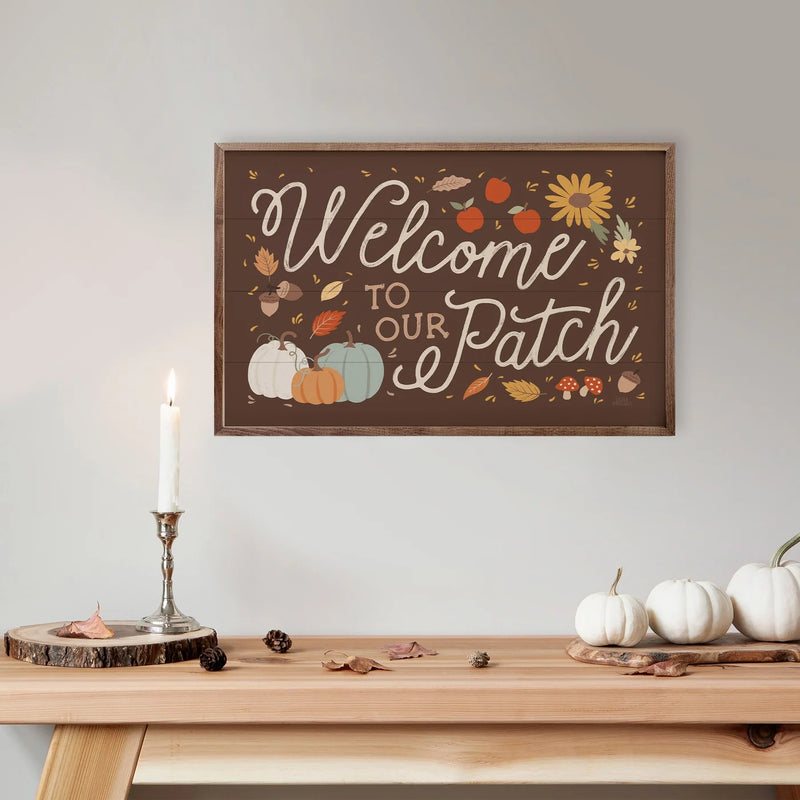 16X10 Harvest Wishes Framed Sign