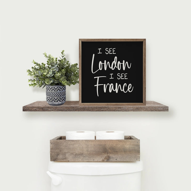 12X12 I See London Framed Sign