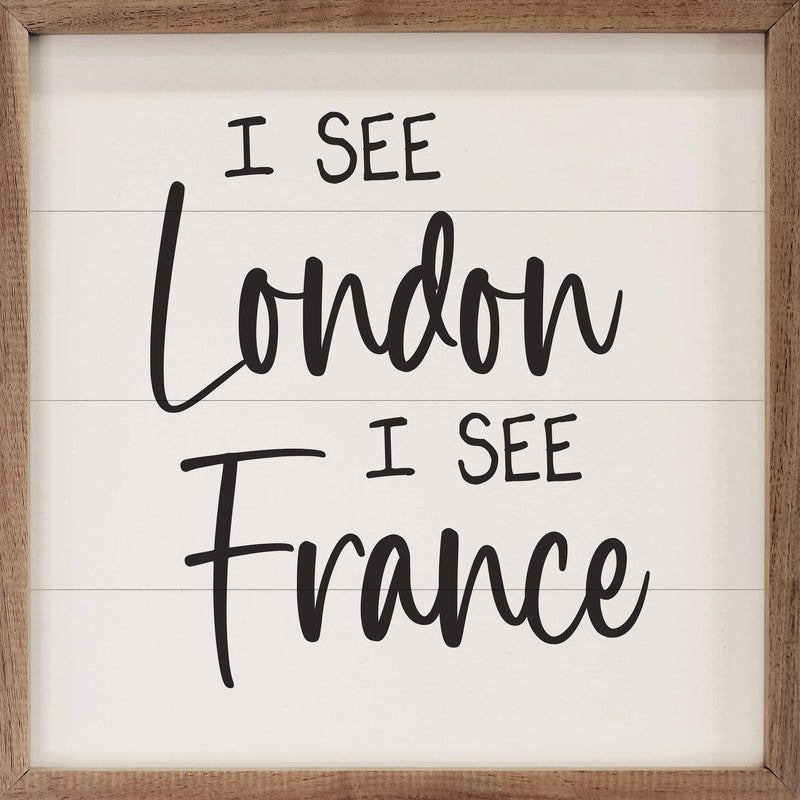 12X12 I See London Framed Sign