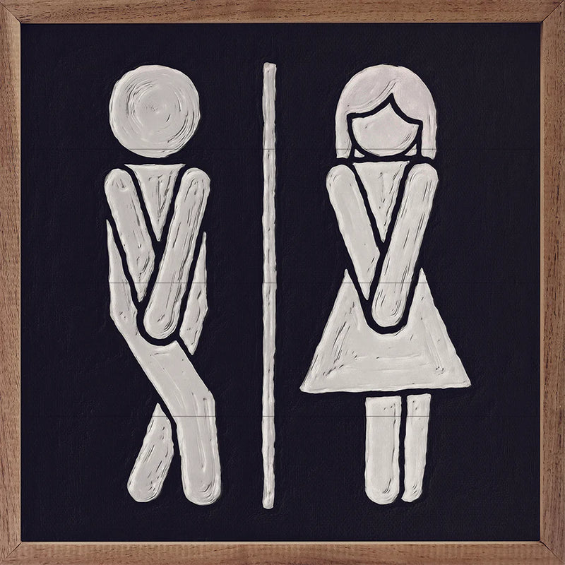 12x12 Bathroom Icons Art Wall Decor