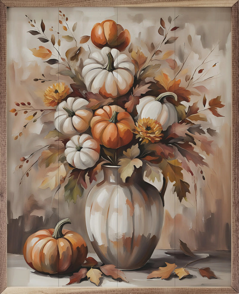16x20 Pumpkin Bouquet Framed Art