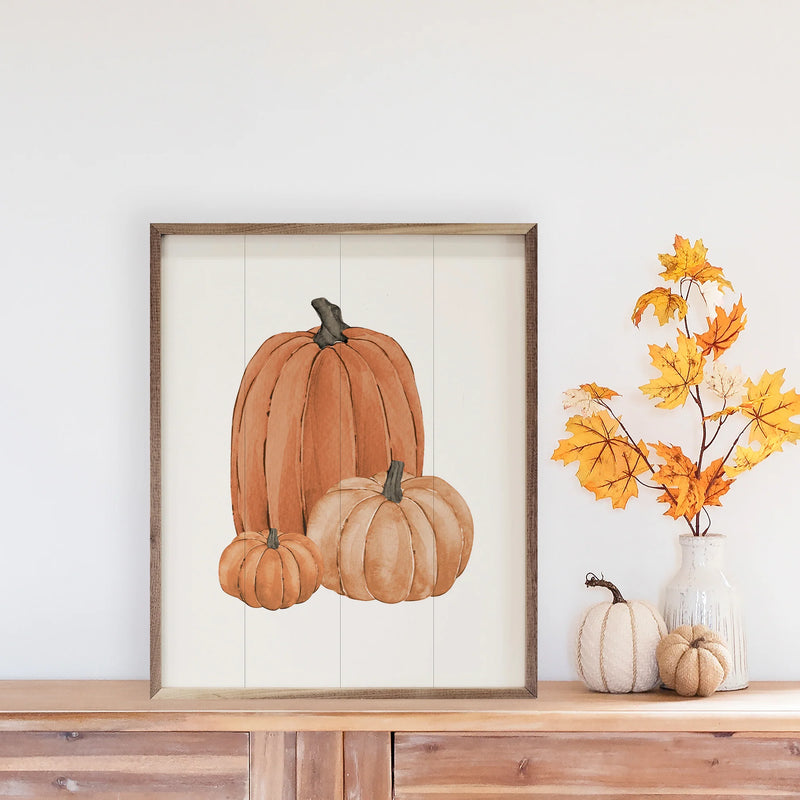 Pumpkin Trio Framed Art