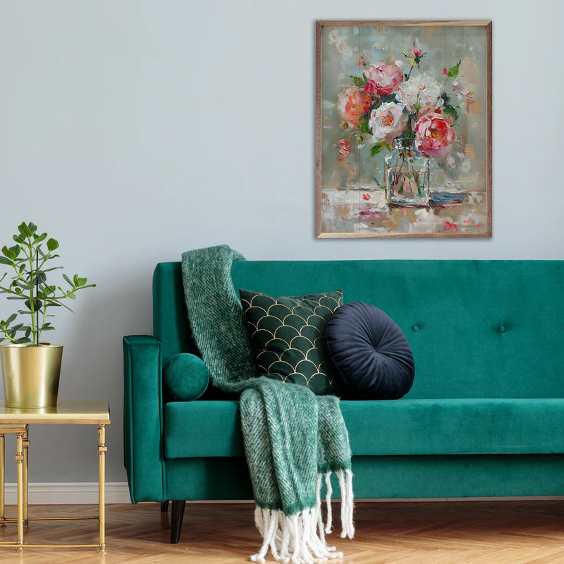 Vintage Floral Vase Wall Art