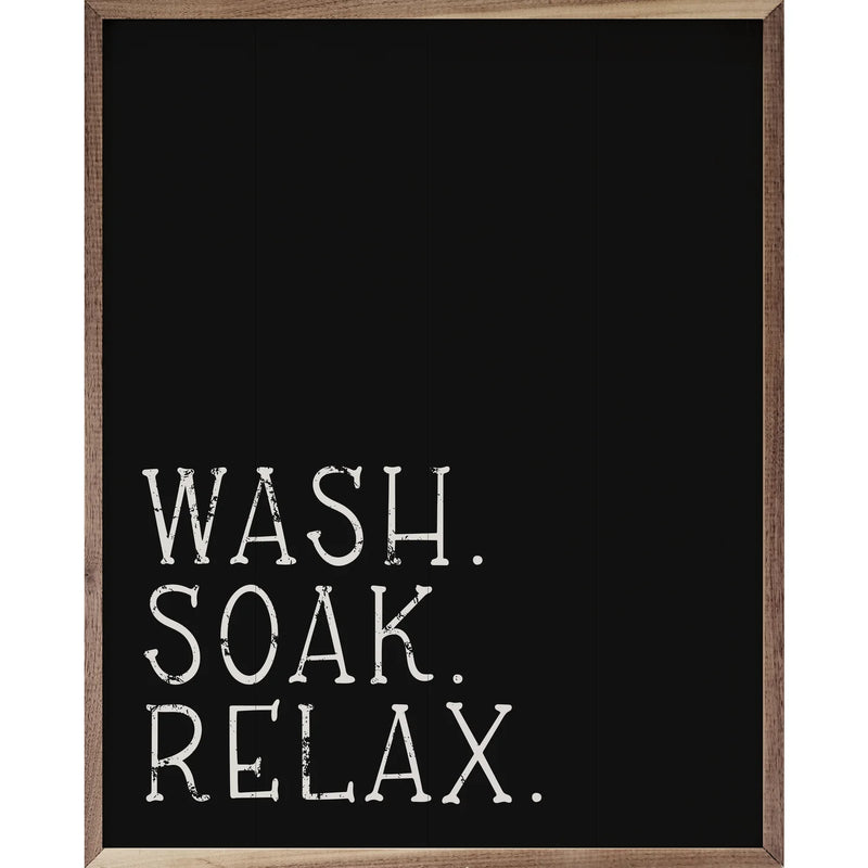 24X30 Wash Sock Relax Framed Sign