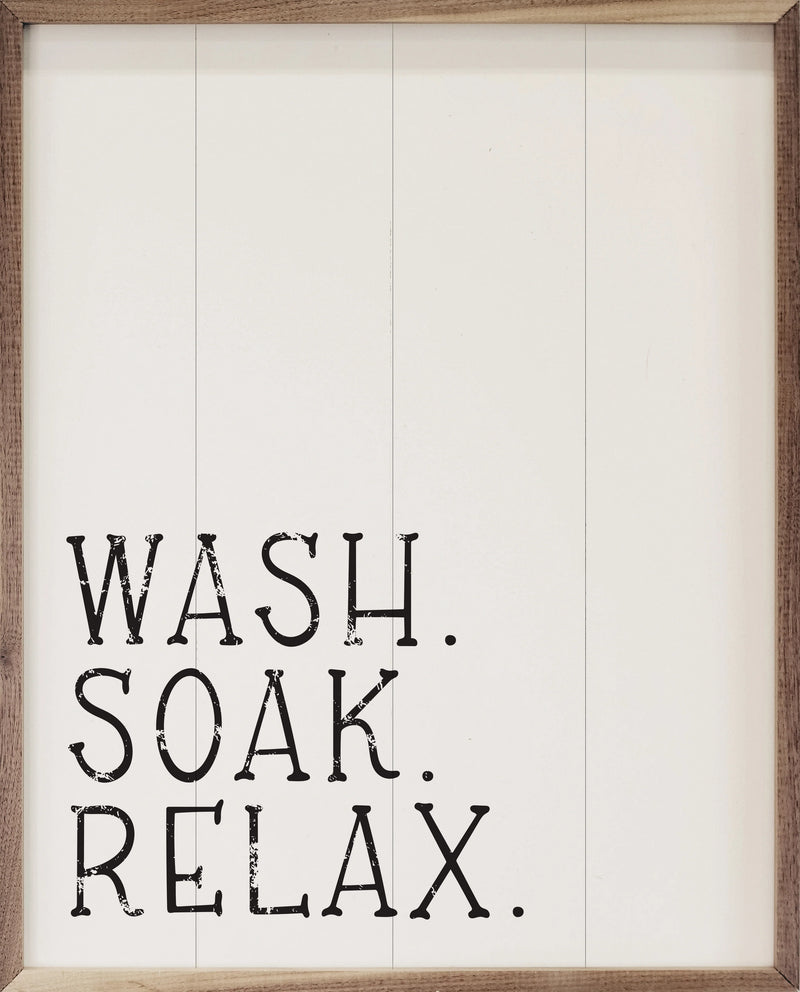 24X30 Wash Sock Relax Framed Sign