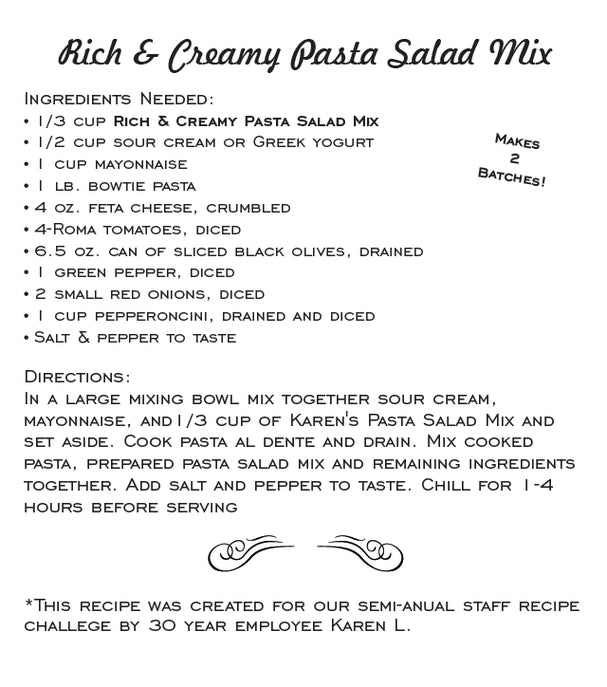 Artisan Kitchen Rich & Creamy Pasta Salad Mix