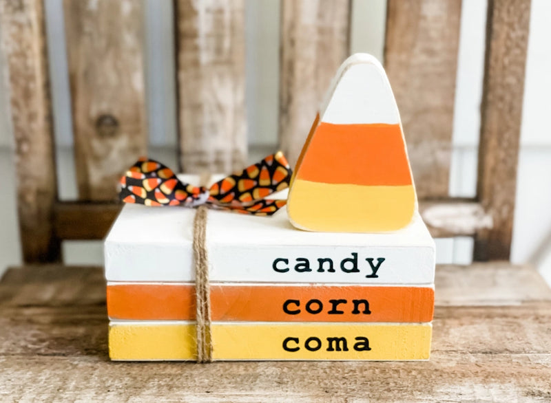 Candy Corn Book Stack