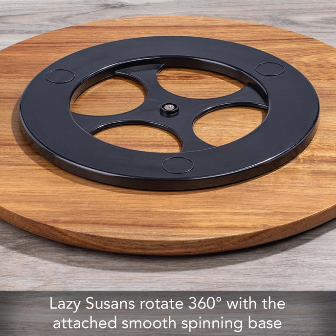 Round Acacia Wood Lazy Susan
