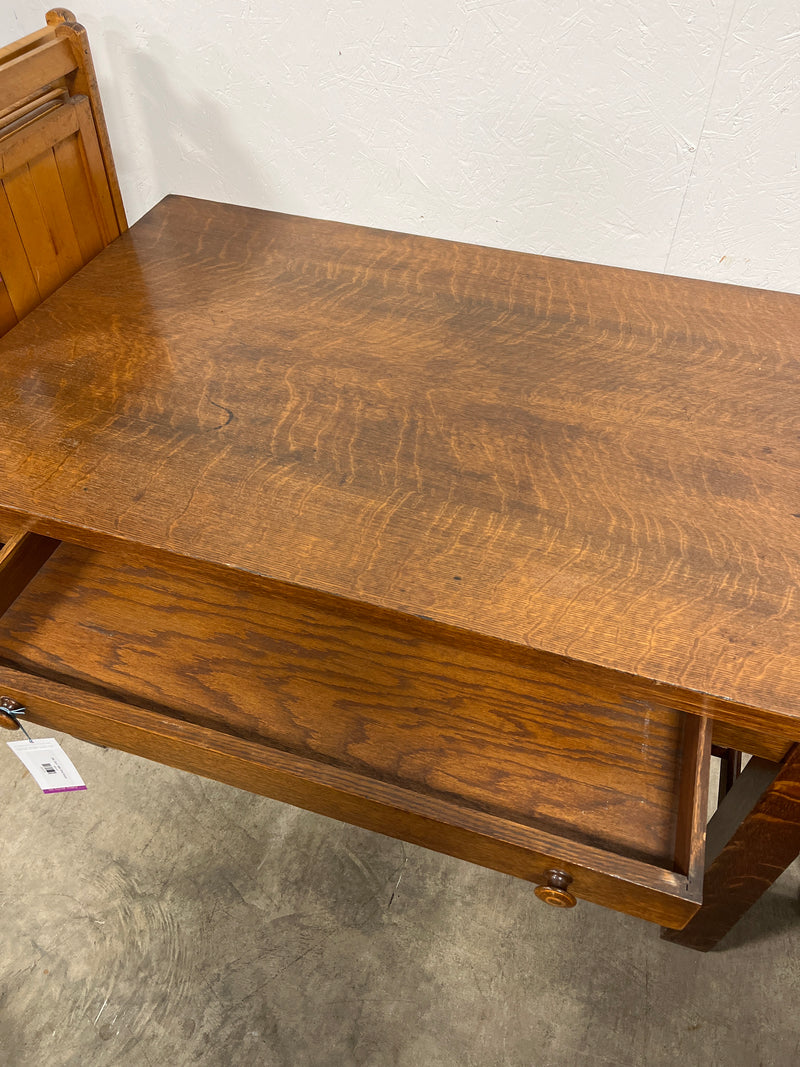 Oak Library Table Desk Antique