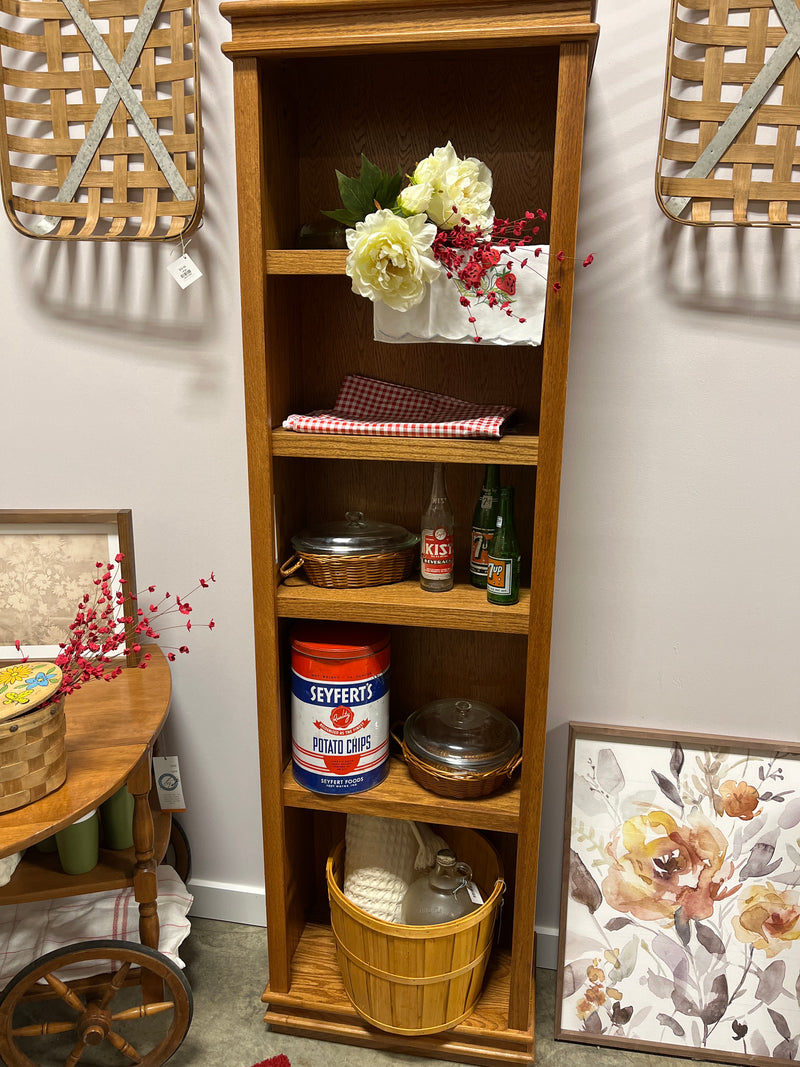 Tall Oak Bookcase