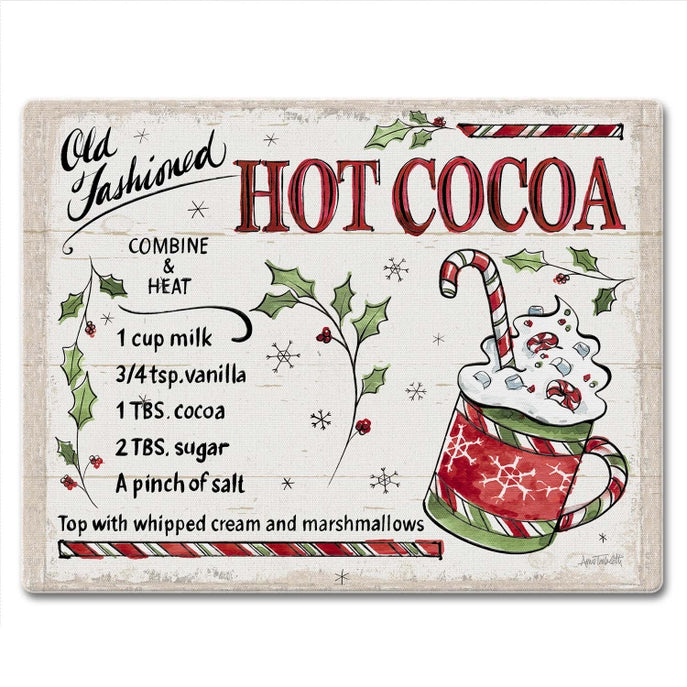 Christmas Treats 10x8 Tempered Glass Cutting Board