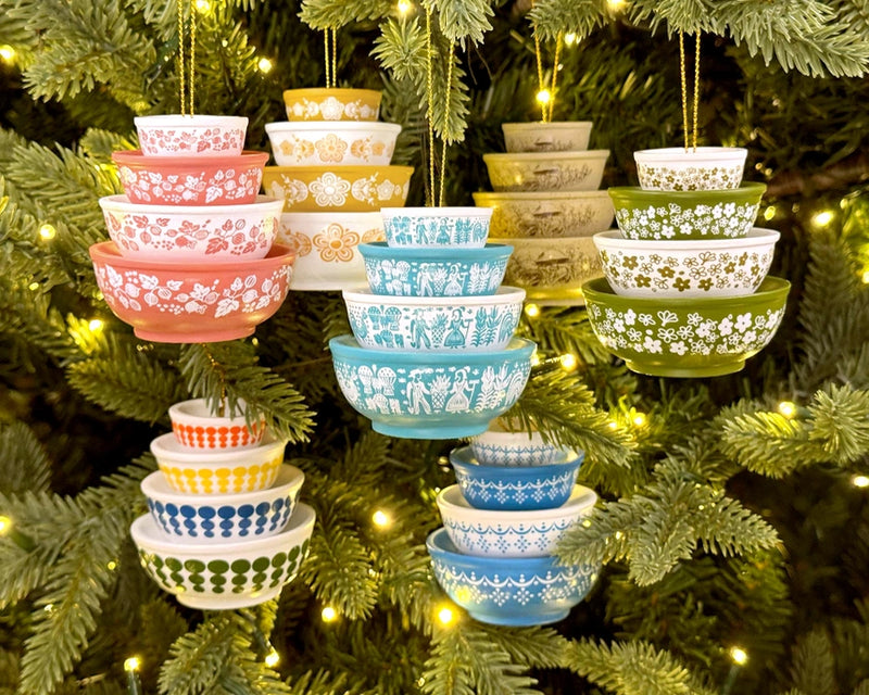 Mini Pyrex Bowl Inspired Ornamnet