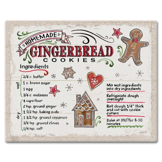 Christmas Treats 15x12 Tempered Glass Cutting Board
