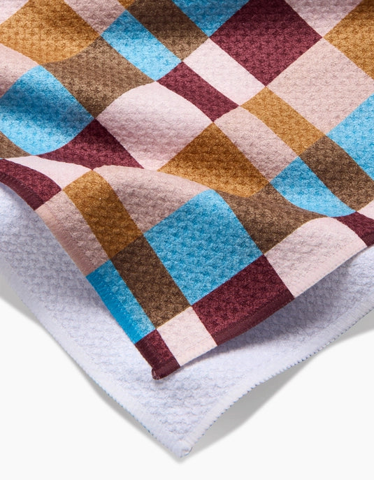 Geometry Tea Towel - Cozy Day Checkers
