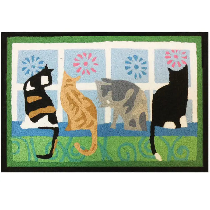 Kitties in the Window Jellybean Rug 20" X 30"