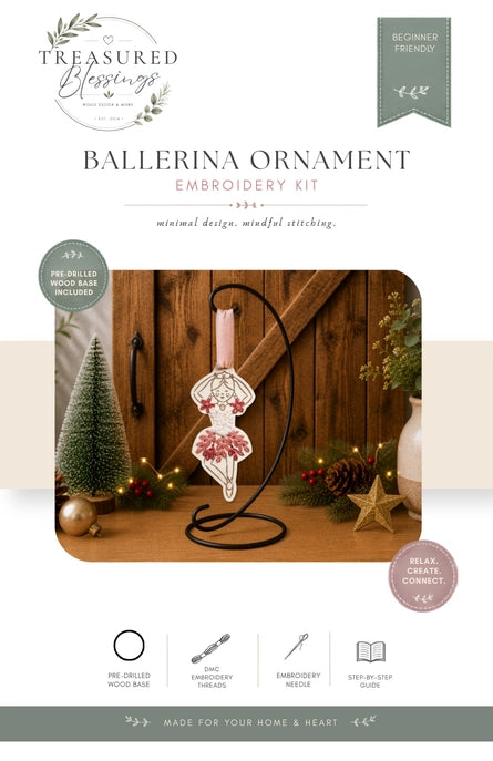 Wood Embroidery Kit - Ballerina