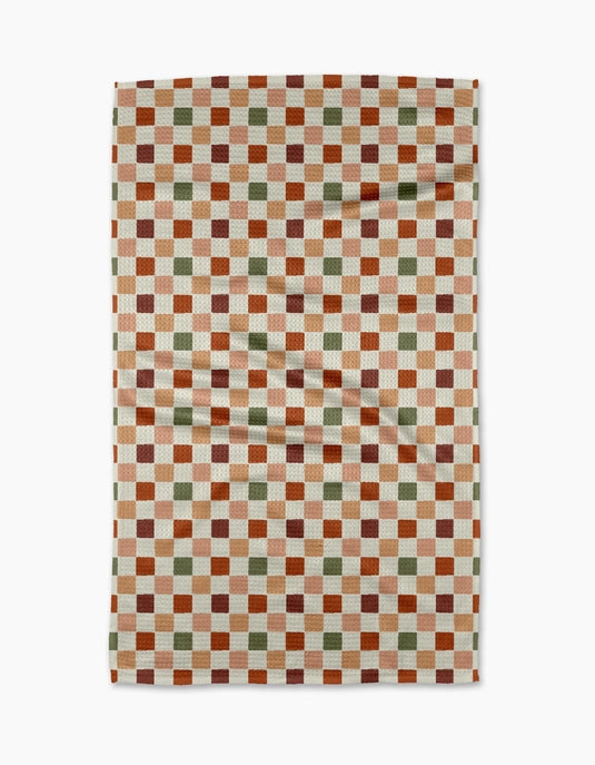 Geometry Tea Towel - Cozy Check