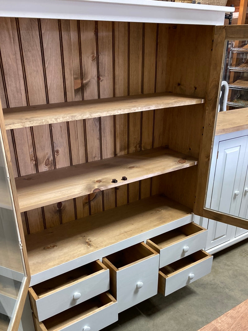 Amish Built 5 Drawer Glass Drawer Cabinet