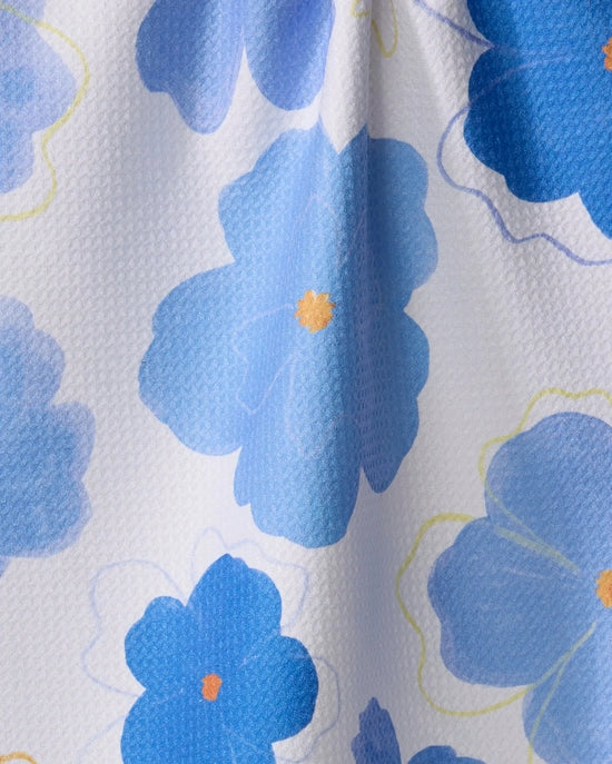 Geometry Tea Towel - Blue Blossoms