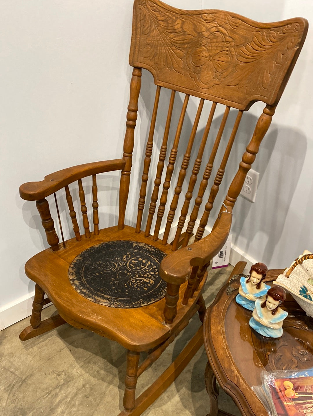 Intricate Old Rocker Ornate Rocker with Original Seat – Dear Yesteryear