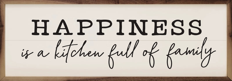 24x8 Happiness Is A Kitchen Full Framed Wall Decor
