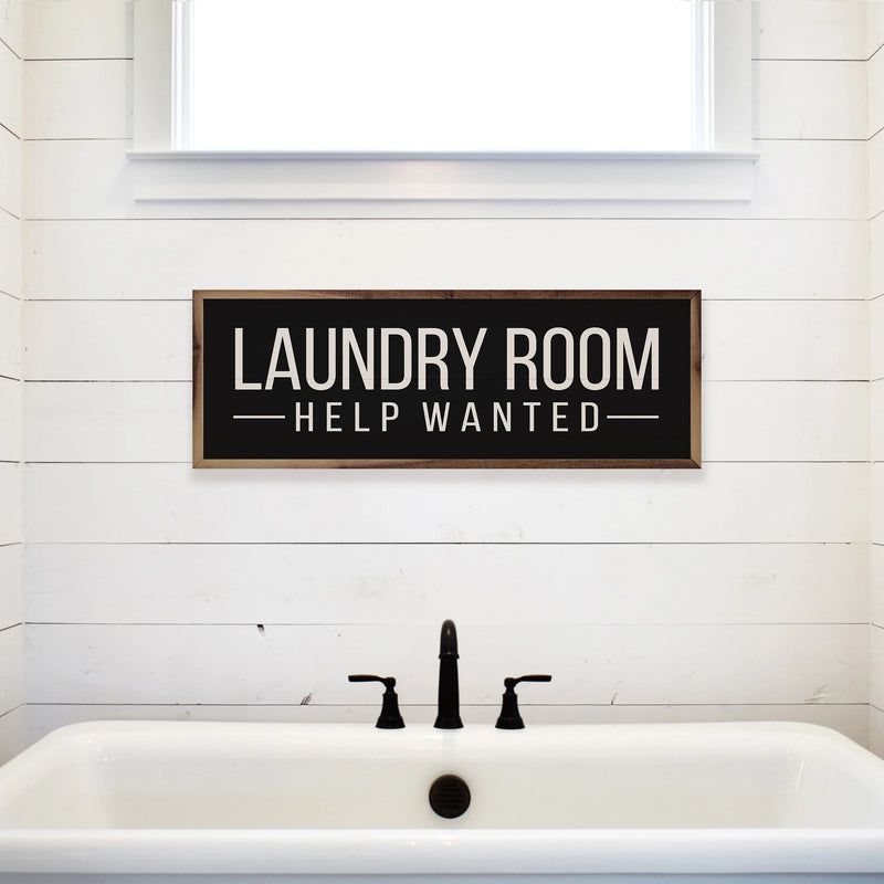 36x12 Laundry Room Help Wanted Sign