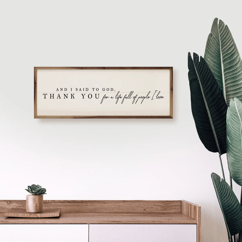 For All The People I Love Framed Sign