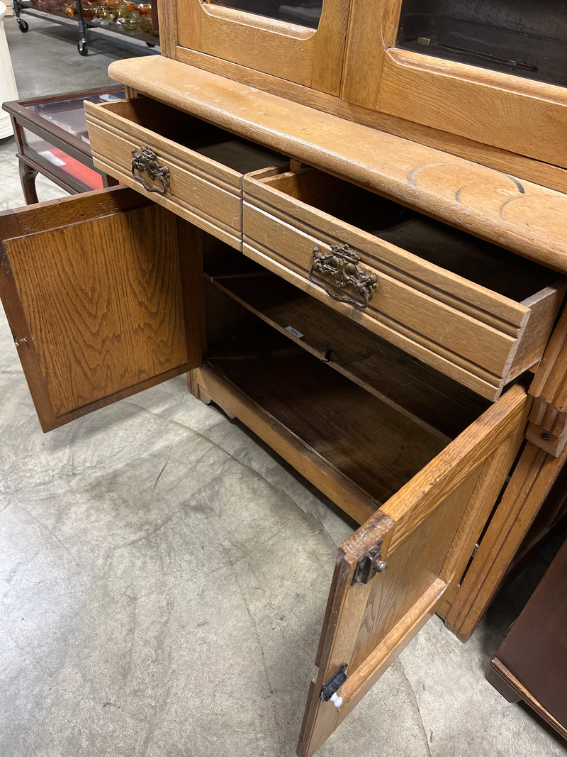 Oak Step Back Cabinet Cupboard