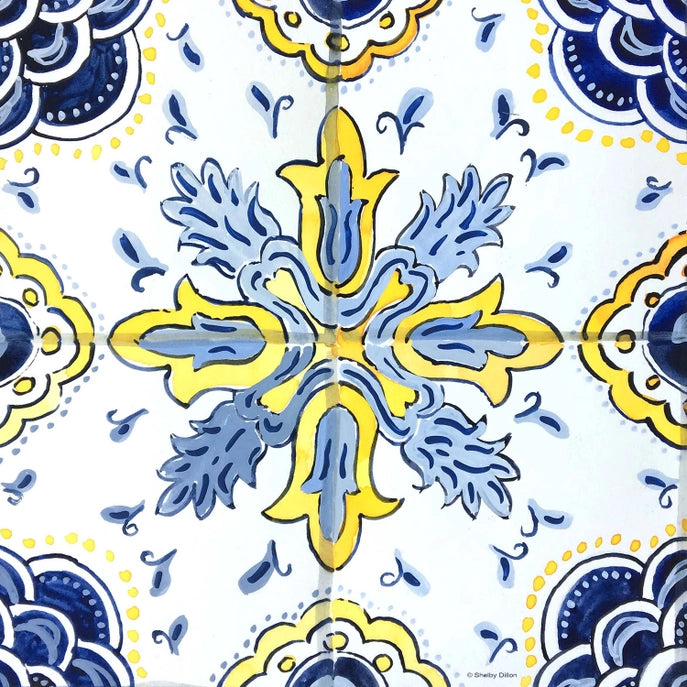 Ceramic Stone Trivet - Spanish Tile
