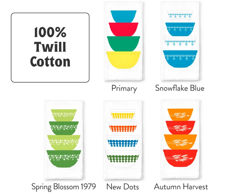 Vintage Pyrex Bowl Tea Towel