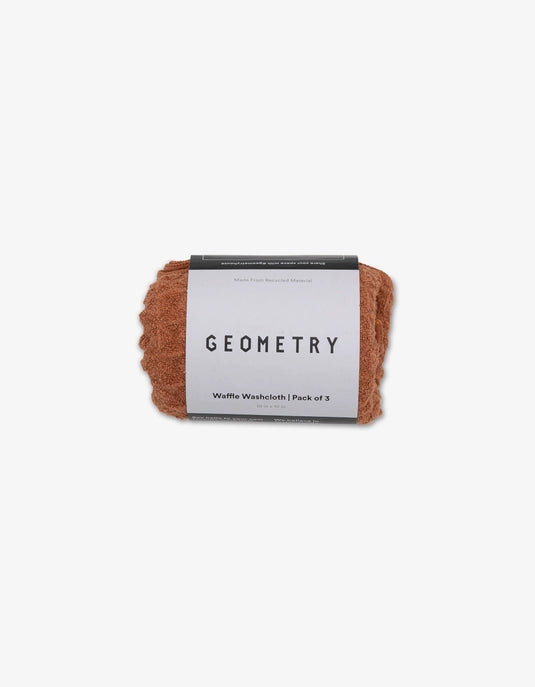 Geometry Waffle Wash Cloth Set  - CLAY