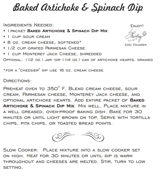 Artisan Kitchen Baked Artichokes & Spinach Dip Mix