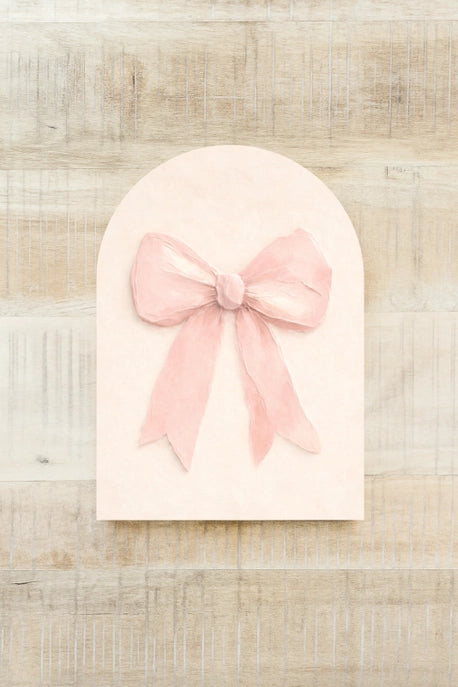 7x10 Soft Pink Bow Arch w/ Base
