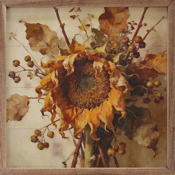 12X12 Sunflowers and Berries Framed Art