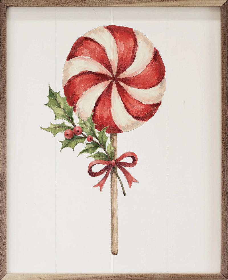 8x10 Christmas Lollipop Framed Wall Decor