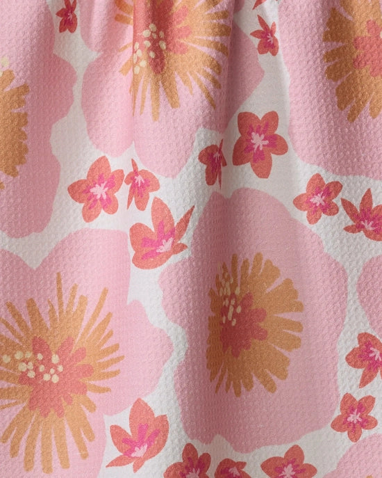 Geometry Tea Towel - Hibiscus Sunset