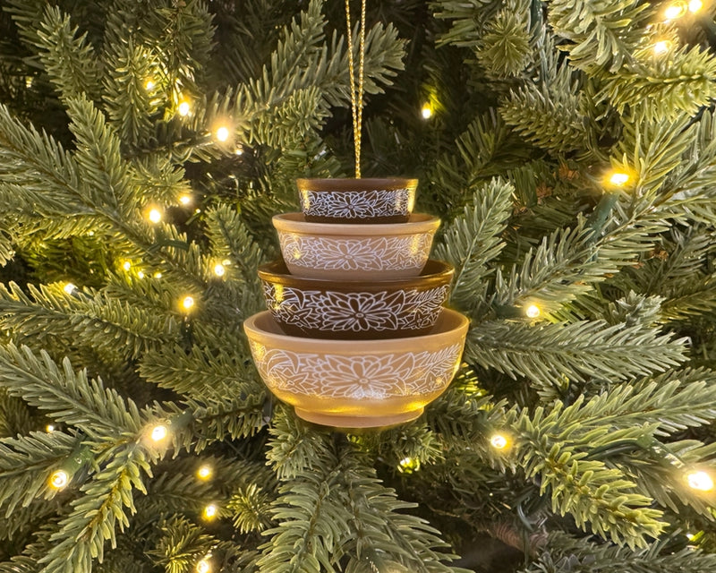 Mini Pyrex Bowl Inspired Ornamnet